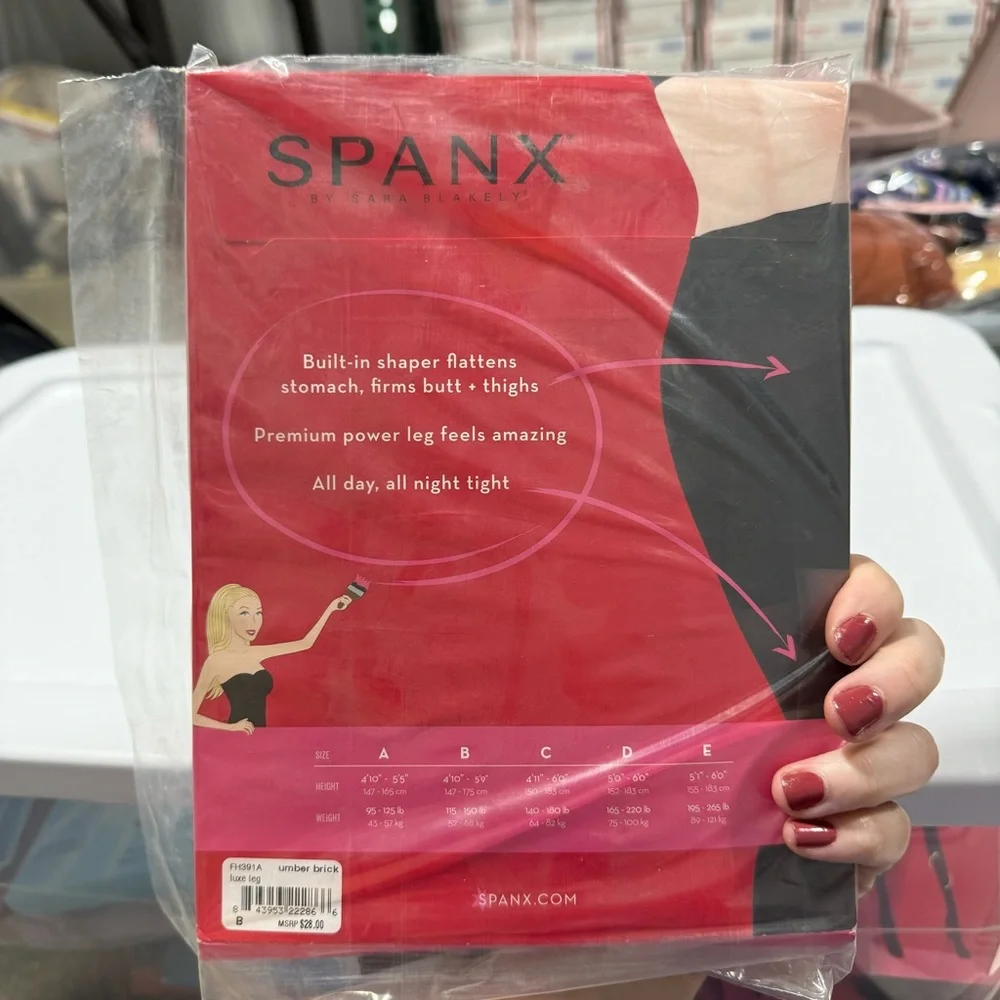 Spanx Luxe Leg Tights Umber Brick Size B